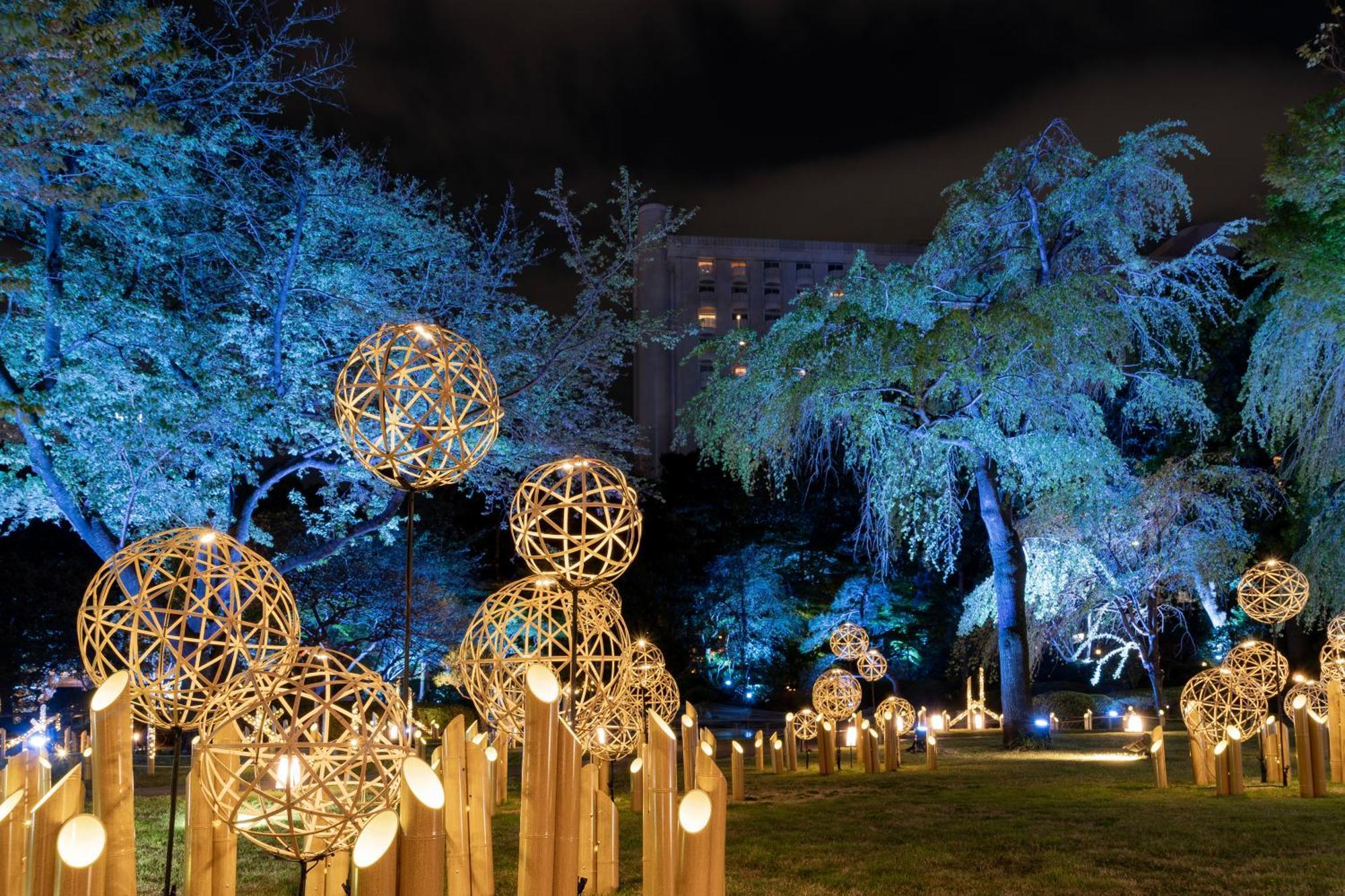 Grand Prince Hotel Shin Takanawa Tokyo Exterior photo Illumination of the park